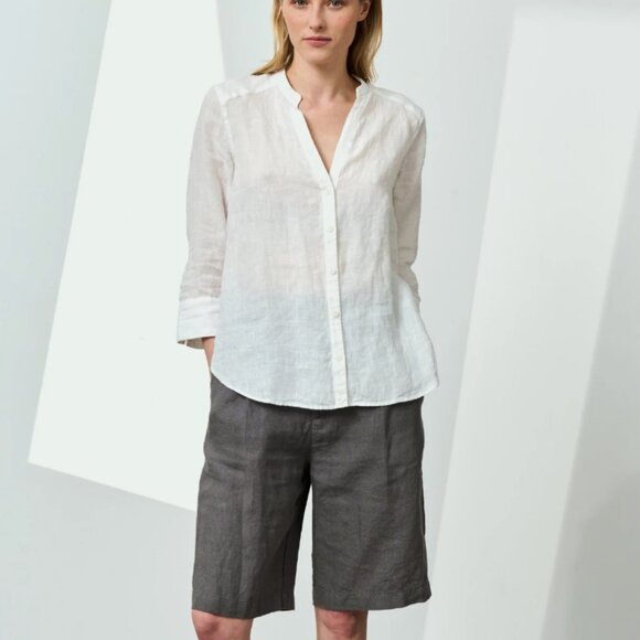 NWOT Linen Shirt - Size S, Olive Green - Picture 2 of 10